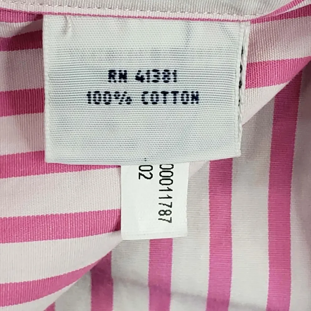 Polo Ralph Lauren Shirt Striped Oxford LS Button Down Pink Mens Size Large L